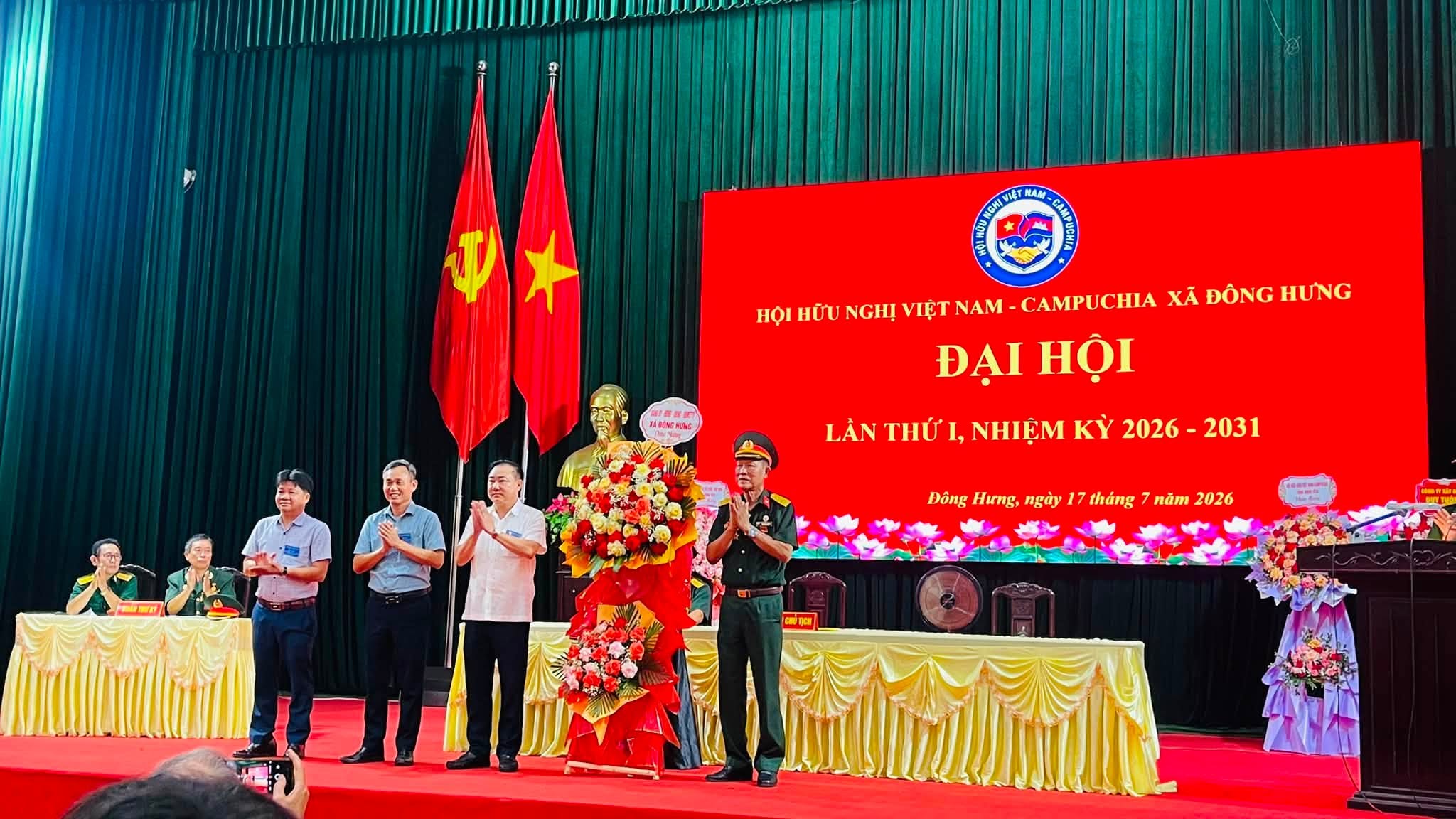 Đại hội Hội Hữu nghị Việt Nam – Campuchia xã Đông Hưng lần thứ I, nhiệm kỳ 2026 – 2031