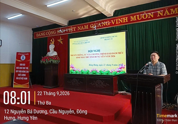 Xã Đông Hưng: Tổ chức Hội nghị truyền thông, tư vấn Chương trình Bảo đảm mức sinh thay thế năm 2026