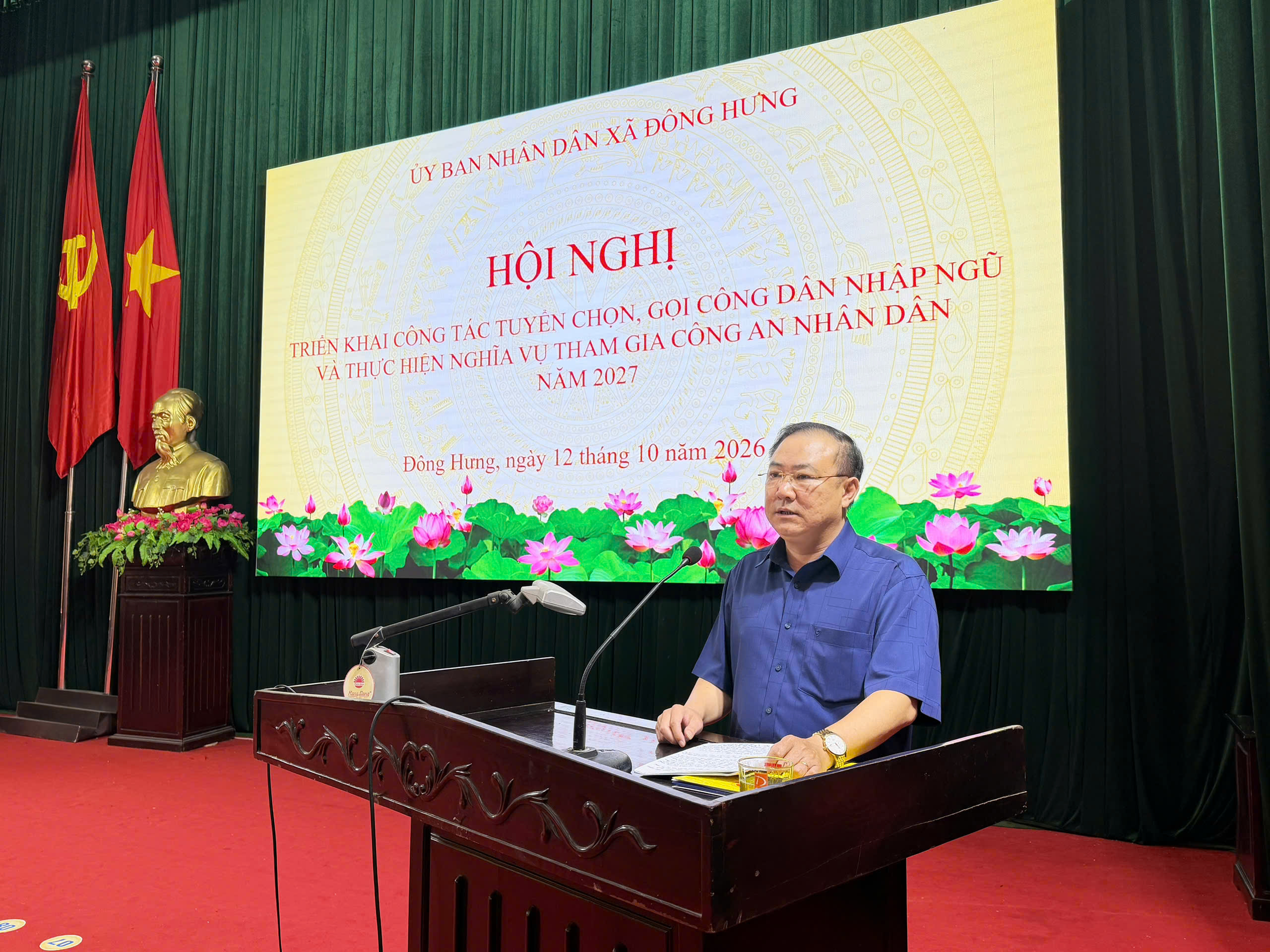Xã Đông Hưng triển khai công tác tuyển chọn, gọi công dân nhập ngũ và thực hiện nghĩa vụ tham gia Công an nhân dân năm 2027
